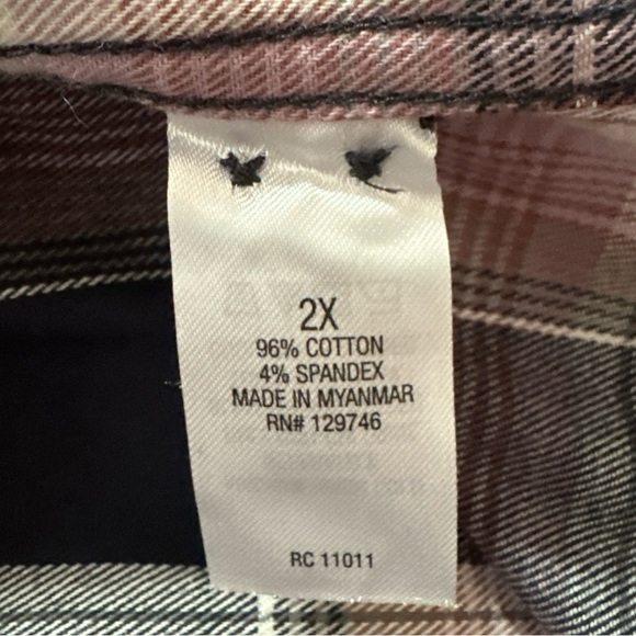 RidgeCut Toughwear Women’s Flex Button Down Size 2X NWT - Picture 5 of 6